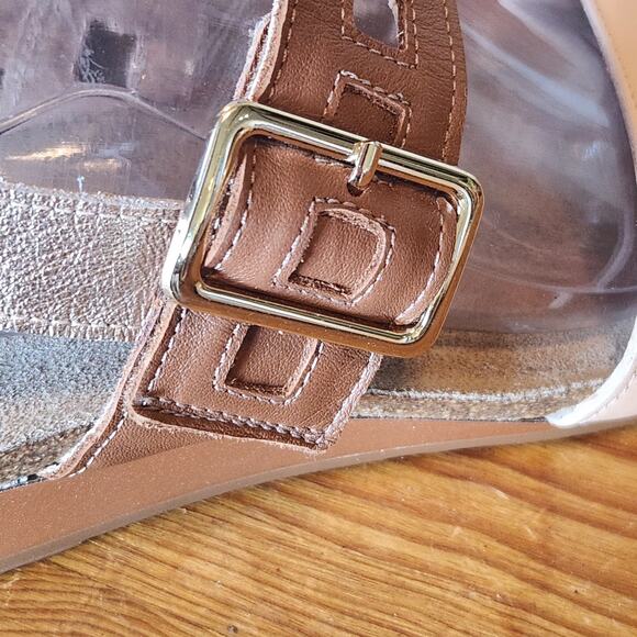 NAOT WOMEN DYNASTY SANDAL LEATHER SLING BACK STRAPPY WEDGE HEEL ISREAL 40 US 9 - Picture 5 of 8